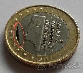 Chyborazba - 1 euro Holandsko 2000