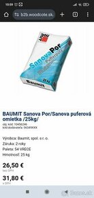 Predám sanačnú omietku 25 kg balenie - 1