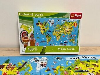 Trefl Edukačné Mapa sveta 100 deilov