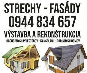 Stavebné práce , Rekonštrukcie , Bytové jadrá ,Fasády .