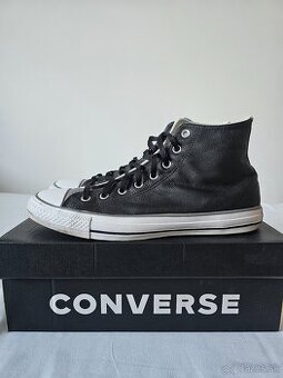 Kožené tenisky Converse CTAS hi black unisex, veľkosť 46,5