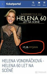 Helena Vondráčková 60 let na scéne - Myjava