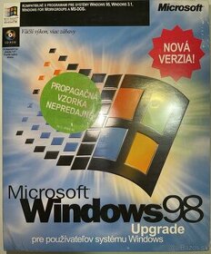 Windows 98 a 95 v original obale s fóliou a návodom >25r. - 1