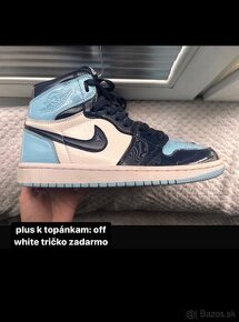 Air jordan 1 High og patent + zadarmo tričko off white