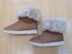 Trendy kožené čižmy UGG štýl - 1