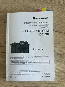 Manual v CZ stručný návod Panasonic DC G9 ,L,M