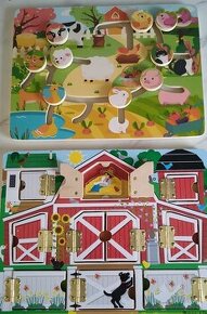 Melissa & Doug puzzle s dvierkami a playtive labyrint - 1