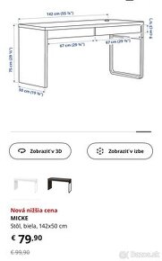 Písací stol ikea