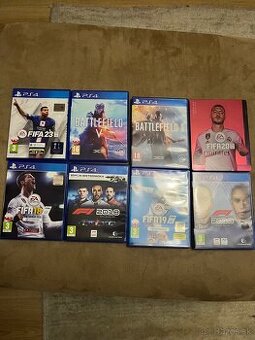 Hry na Playstation 4 - fifa 23, Battlefield V..