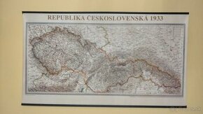 Mapa Československa 1933