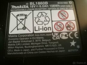 Aku Makita 6.0Ah 18v Lítium