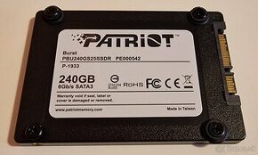 Patriot SSD 240GB Burst SATA III 2.5" PBU240GS25SSDR