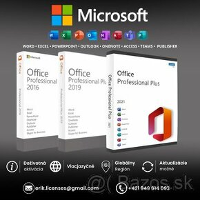 Microsoft Office 2021/2019/2016 PRO PLUS - doživotný