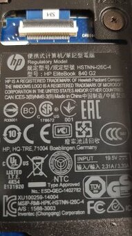 HP 840 G2 LCD , obal , wifi modul, dok.