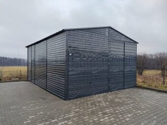 Plechová garáž - hala 6x8m.