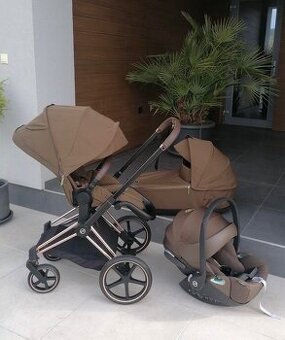 Cybex Priam rose gold 3-kombinacia ročník 2022 hnedý