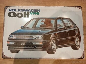 VW Golf 3/mk3 VR6 okrasná tabuľka na stenu