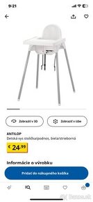 Ikea jedalenska stolicka