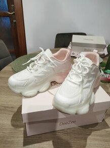 Dámske tenisky DeeZee ružovo-biele sneakersy - 1