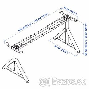 Podnožie na stolovú dosku IDÅSEN IKEA