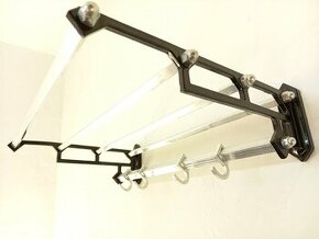 Nástenný vešiak art deco - hliníkový D42 - coat-rack