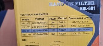 Akvarijny externy filter HBL-601 - 1