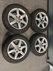 Originál Audi elektróny 5x112 r16 + letné pneu 205/60 - 1