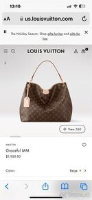 Originál Louis Vuitton Graceful MM, komplet balenie