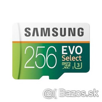 NOVÁ SAMSUNG EVO Select microSDXC 256GB, 4K, R100/W90 MB/s