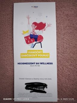 Predám darčekový poukaz do Sai wellness v Senci