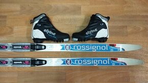 Predám det.bežk.set ROSSIGNOL 130cm,šupiny,topánky.NNN.