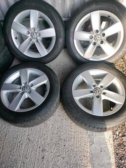 4ks alu disky orig. VW 5x112 r16 pneu 205/55 r16 5mm