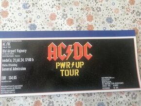 Lístok na kapelu AC/DC do Bratislavy