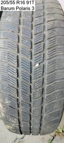 Predám 1 zimnú pneumatiku 205/55 R16 91T Barum