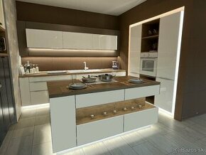 Moderná kuchyňa - Biela lesklá - 1