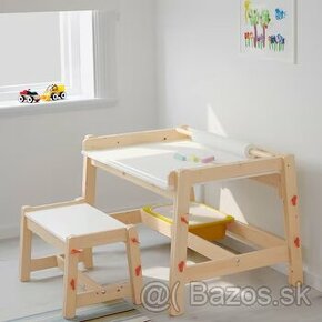 Predám IKEA-FLISAT_Set_Detský stôl a lavica