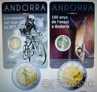 2x 2€ pamätná minca Andorra 2024