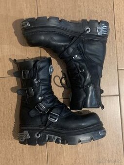 New Rock Boot Black Reactor With Laces