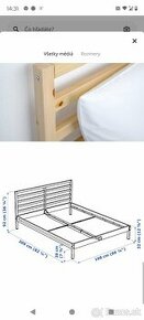 Manzelska postel IKEA - 160 cm x 200cm plus matrac
