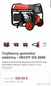 Hecht 8000GG elektrocentrála/agregát