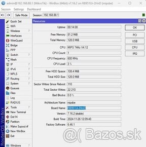 Mikrotik RB951Ui-2HnD, aktuálny sw 7.16.2