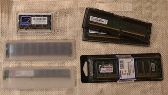 4x RAM: DDR3 1x1GB, DDR 2x1GB, DDR 256MB SO-DIMM +2x vadné