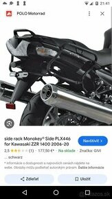 Predam na kawasaki zzr 1400 drziaky bocnych kufrov