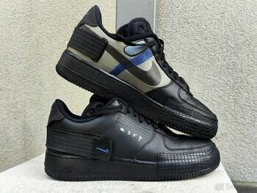 NIKE AIR FORCE 1-TYPE - Originál N.354, Black Platinum Blue