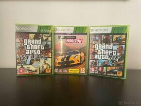 Hry na Xbox 360 (GTA San Andreas, GTA 5, Forza Horizon) - 1