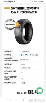 Continental Ecocontact6 235/55r18 V XL