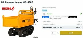 predam mini dumper MD lumag 450 elektricky 450e