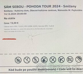 SÁM SEBOU - Pohoda tour 2024 - Smižany