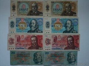 predam bankovky ceskoslovensko ...vsetko 3 az 5EURO