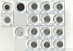 Numizmatika - USA,Amerika,Kanada,Južná + albumy a RU